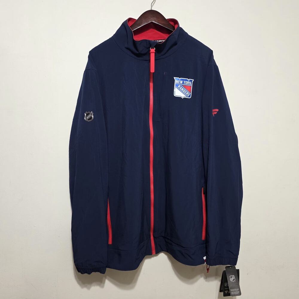 New York Rangers Fanatics NHL Pro Full Zip Up Hockey Jacket Men's Size 2XL New